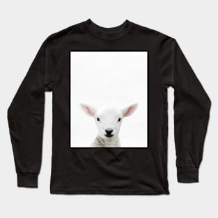 Lamb print, Nursery, Animal, Kids room, Modern art, Wall decor Long Sleeve T-Shirt